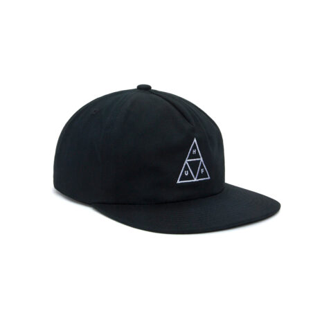 HUF Set Triple Triangle Snapback Hat Black