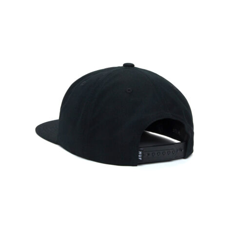 HUF Set Triple Triangle Snapback Hat Black Back