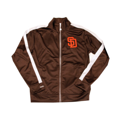 Mitchell & Ness San Diego Padres Flashback Track Jacket Brown