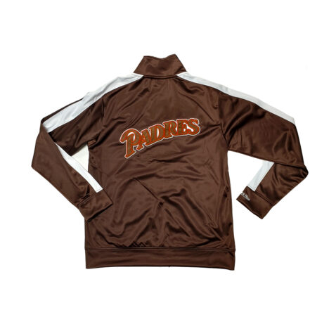 Mitchell & Ness San Diego Padres Flashback Track Jacket Brown Back