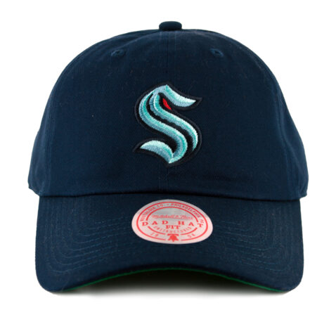 Mitchell & Ness Seattle Kraken Team Ground 2.0 Strapback Hat Navy