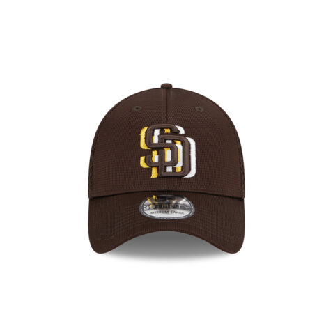 New Era 39thirty San Diego Padres Overlap Fit Hat Burnt Wood Brown Front