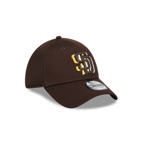 New Era 39thirty San Diego Padres Overlap Fit Hat Burnt Wood Brown Right Front