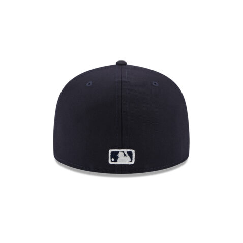 New Era 59Ffity Atlanta Braves Botanical Quickturn Collection Fitted Hat Dark Navy Blue Back