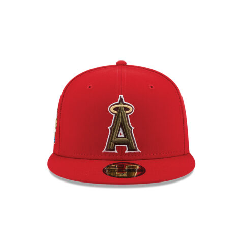 New Era 59Ffity Los Angeles Angels of Anaheim Botanical Quickturn Fitted Hat Red Front