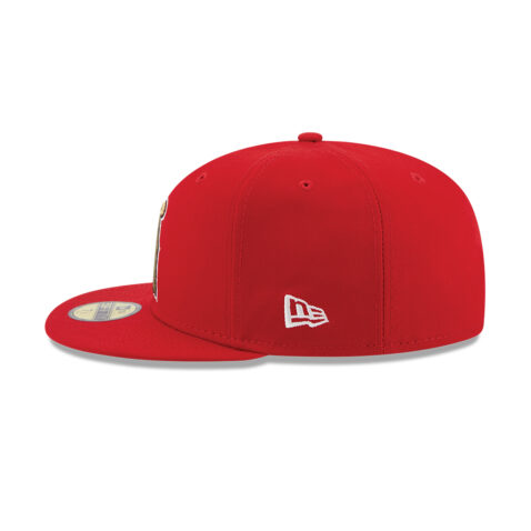 New Era 59Ffity Los Angeles Angels of Anaheim Botanical Quickturn Fitted Hat Red Left