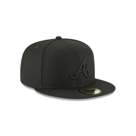 New Era 59Fifty Atlanta Braves Fitted Hat Blackout 2