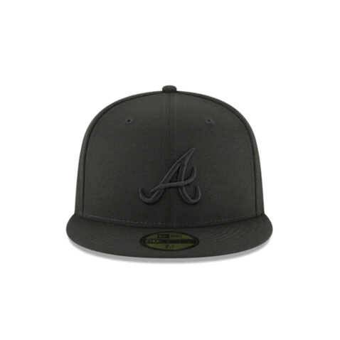 New Era 59Fifty Atlanta Braves Fitted Hat Blackout 3