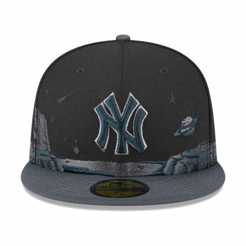 New Era 59Fifty New York Yankees Planetary Fitted Hat Black Front