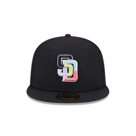 New Era 59Fifty San Diego Padres Color Pack Multi Fitted Hat Black Front