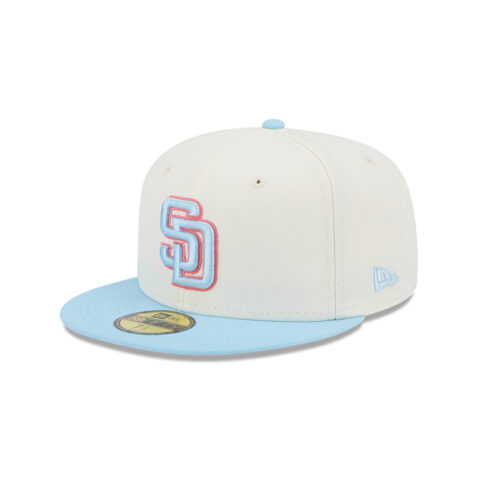 New Era 59Fifty San Diego Padres Two Tone Color Pack Fitted Hat Chrome White Blue