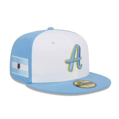 New Era 59Fifty World Baseball Classic 2023 Argentina On Field Fitted Hat Light Blue White Right Front