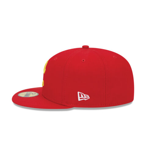 New Era 59Fifty World Baseball Classic 2023 China On Field Fitted Hat Red Gold Yellow Left