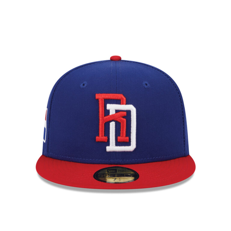 New Era 59Fifty World Baseball Classic 2023 Dominican Republic On Field Fitted Hat Blue Red Front New Era 59Fifty World Baseball Classic 2023 Dominican Republic On Field Fitted Hat Blue Red Front