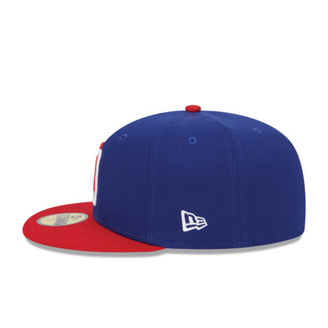 New Era 59Fifty World Baseball Classic 2023 Dominican Republic On Field Fitted Hat Blue Red Left