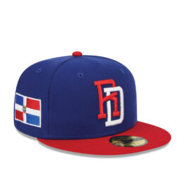 New Era 59Fifty World Baseball Classic 2023 Dominican Republic On Field Fitted Hat Blue Red
