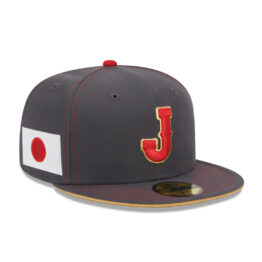 New Era 59Fifty World Baseball Classic 2023 Japan On Field Fitted Hat Graphite Red