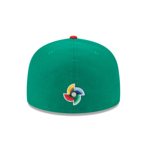 New Era 59Fifty World Baseball Classic 2023 Mexico On Field Fitted Hat Kelly Green Scarlet Red Back
