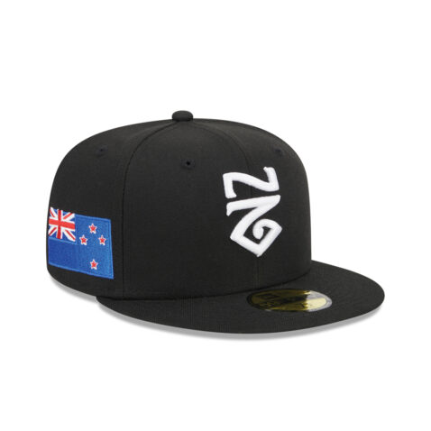 New Era 59Fifty World Baseball Classic 2023 New Zealand On Field Fitted Hat Black White Right Front