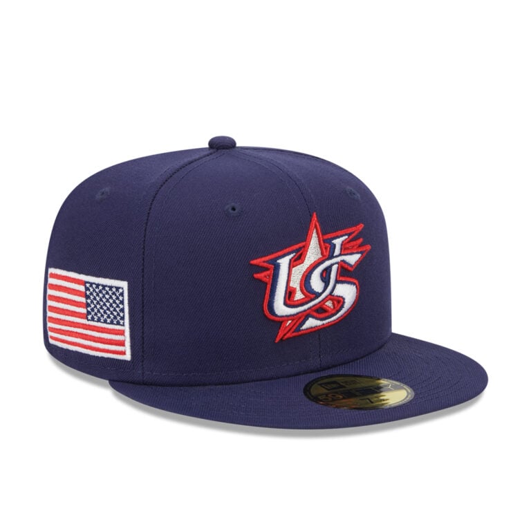 New Era 59Fifty World Baseball Classic 2023 United States On Field Fitted Hat Blue Right Front New Era 59Fifty World Baseball Classic 2023 United States On Field Fitted Hat Blue Right Front