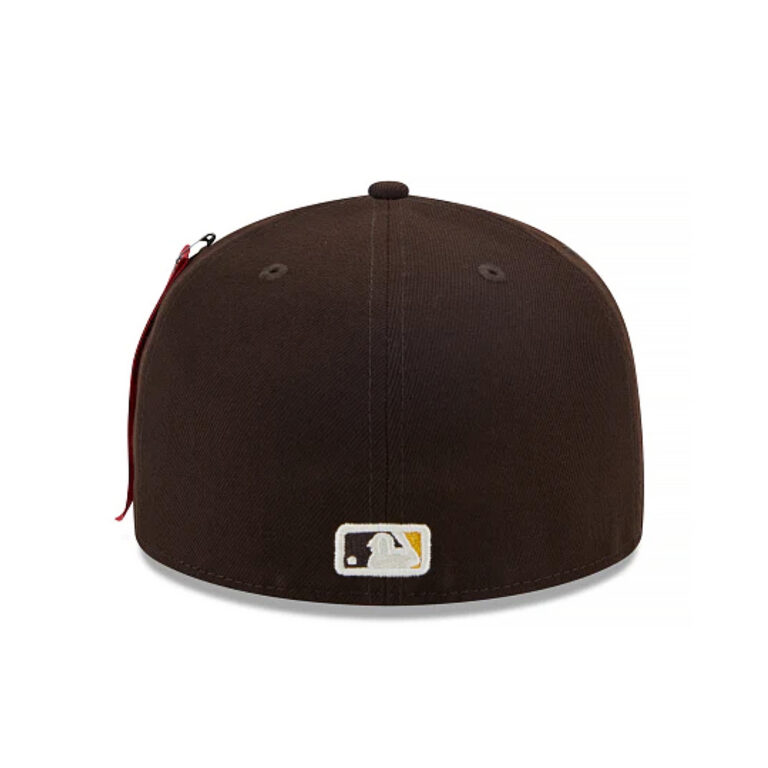 New Era 59Fifty x Alpha Industries San Diego Padres Fitted Hat Brown Gold Back New Era 59Fifty x Alpha Industries San Diego Padres Fitted Hat Brown Gold Back