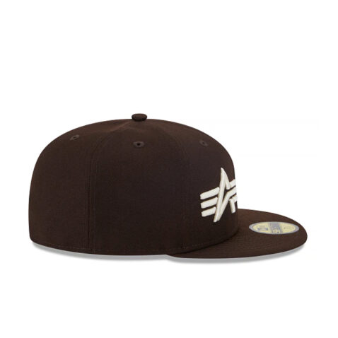 New Era 59Fifty x Alpha Industries San Diego Padres Fitted Hat Brown Gold Right