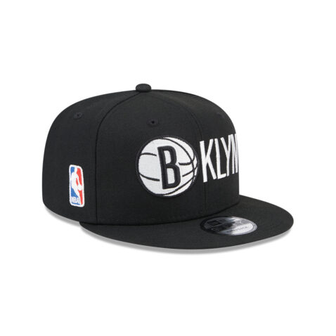 New Era 9Ffity Brooklyn Nets Logo Blend Quickturn Collection Snapback Hat Black Right Front
