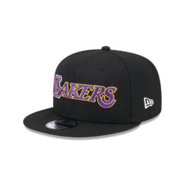 New Era 9Fifty Los Angeles Lakers Logo Blend Quickturn Collection Snapback Hat Black