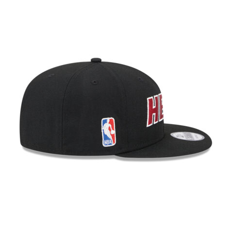 New Era 9Ffity Miami Heat Logo Blend Quickturn Collection Snapback Hat Black Right