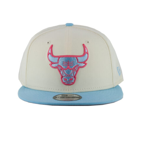 New Era 9Fifty Chicago Bulls Two Tone Color Pack Snapback Hat Chrome White Blue