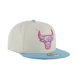 New Era 9Fifty Chicago Bulls Two Tone Color Pack Snapback Hat Chrome White Blue