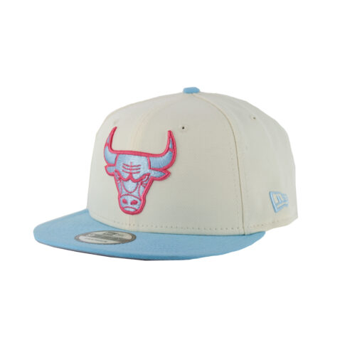 New Era 9Fifty Chicago Bulls Two Tone Color Pack Snapback Hat Chrome White Left Front