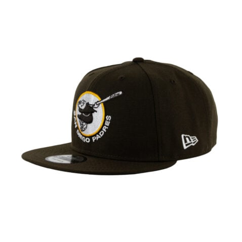 New Era 9Fifty San Diego Padres Friar Snapback Hat Brown Gold