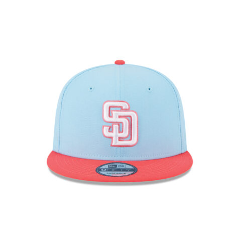 New Era 9Fifty San Diego Padres Two Tone Color Pack Fitted Hat Blue Pink Front