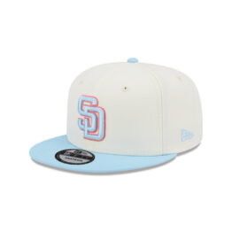 New Era 9Fifty San Diego Padres Two Tone Color Pack Snapback Hat Chrome White Blue
