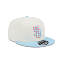 New Era 9Fifty San Diego Padres Two Tone Color Pack Snapback Hat Chrome White Blue