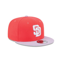New Era 9Fifty San Diego Padres Two Tone Color Pack Fitted Hat Pink Lavander
