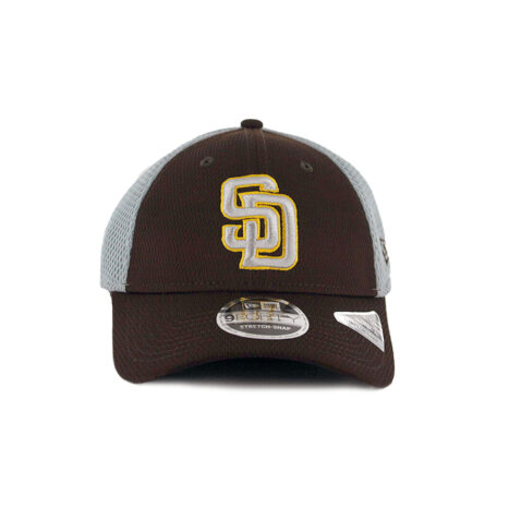 New Era 9Forty San Diego Padres Padres Outline Snapback Hat Official Team Colors Front Front Logo