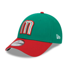 New Era 9Forty World Baseball Classic 2023 Mexico On Field Snapback Hat Kelly Green Scarlet Red