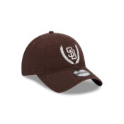 New Era 9Twenty San Diego Padres Leaves Snapback Hat Burnt Wood Brown Right Front