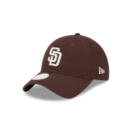 New Era 9Twenty San Diego Padres Womens Metallic Strapback Hat Burnt Wood Brown