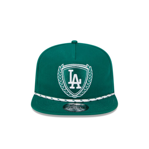 New Era Los Angeles Dodgers Golfer Snapback Hat Green Front