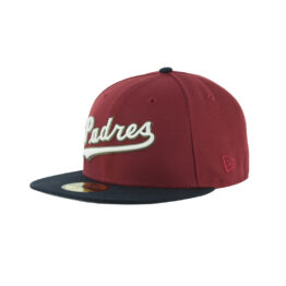 New Era x Billion Creation 59Fifty San Diego Padres 1976 Smoked Wine Pinot Red - Dark Navy Fitted Hat 2