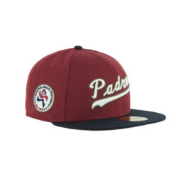 New Era x Billion Creation 59Fifty San Diego Padres 1976 Smoked Wine Fitted Hat Pinot Red Dark Navy