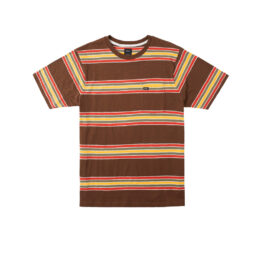 RVCA Somedays Stripe Short Sleeve T-Shirt Bombay Brown