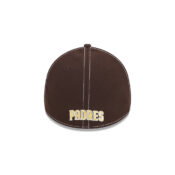 New Era 39thirty San Diego Padres Classic Stretch Fit Hat Dark Brown Back