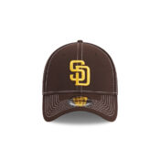 New Era 39thirty San Diego Padres Classic Stretch Fit Hat Dark Brown Front