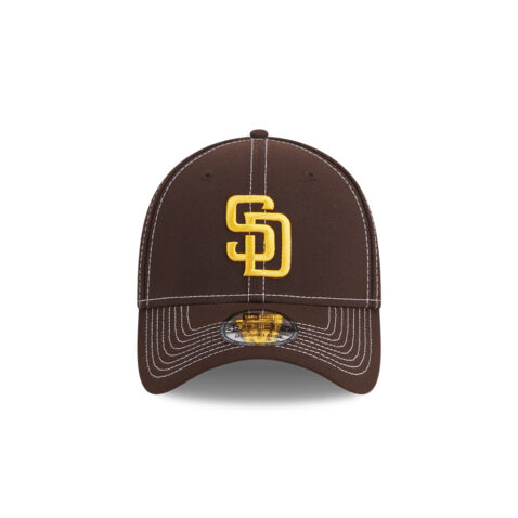 New Era 39thirty San Diego Padres Classic Stretch Fit Hat Dark Brown Front