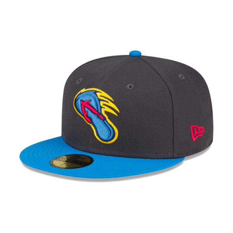 New Era 59Fifty San Antonio Missions Flying Chanclas Copa de la Diversion Fitted Hat Graphite Blue