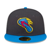 New Era 59Fifty San Antonio Missions Flying Chanclas Copa de la Diversion Fitted Hat Graphite Blue Front